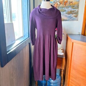 Evan-Picone "Work The Look Plum Wine" Knit Dress, Size XL, RN#54050, NWT